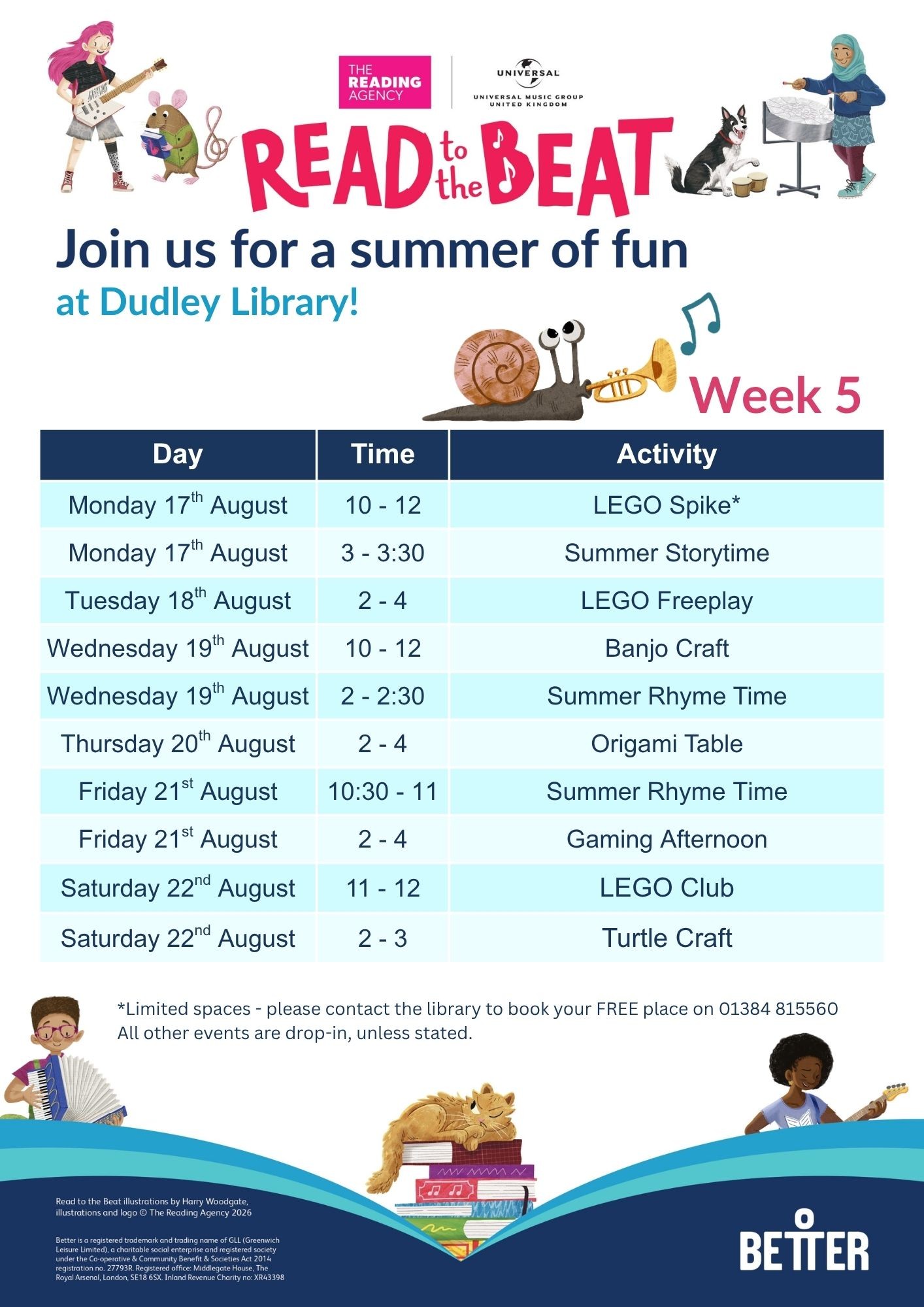 Dudley Library - Summer Reading Challenge 17-22 August 2026